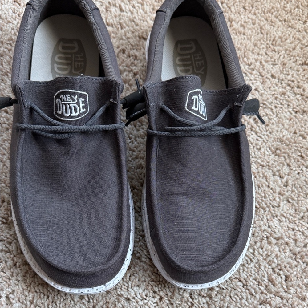 Hey Dude Men's Charcoal Slip-On Loafers